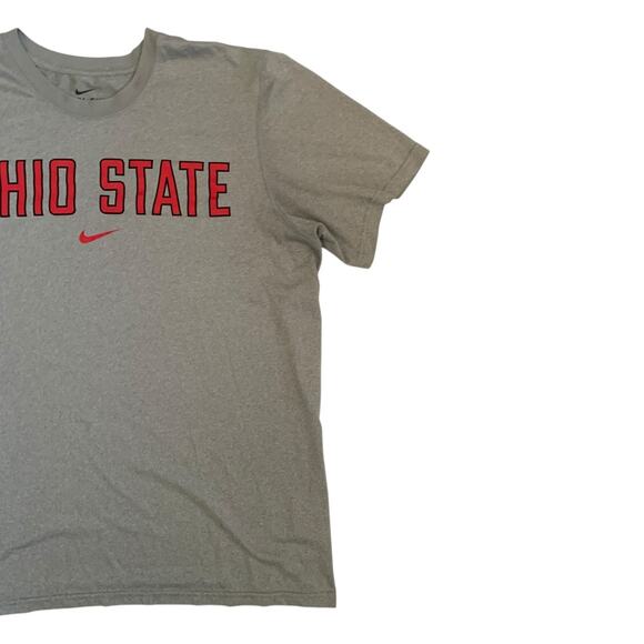 Nike Dri-Fi Men's Size M Ohio State Buckeyes Short Sleeve Gray T-Shirt - Picture 9 of 14